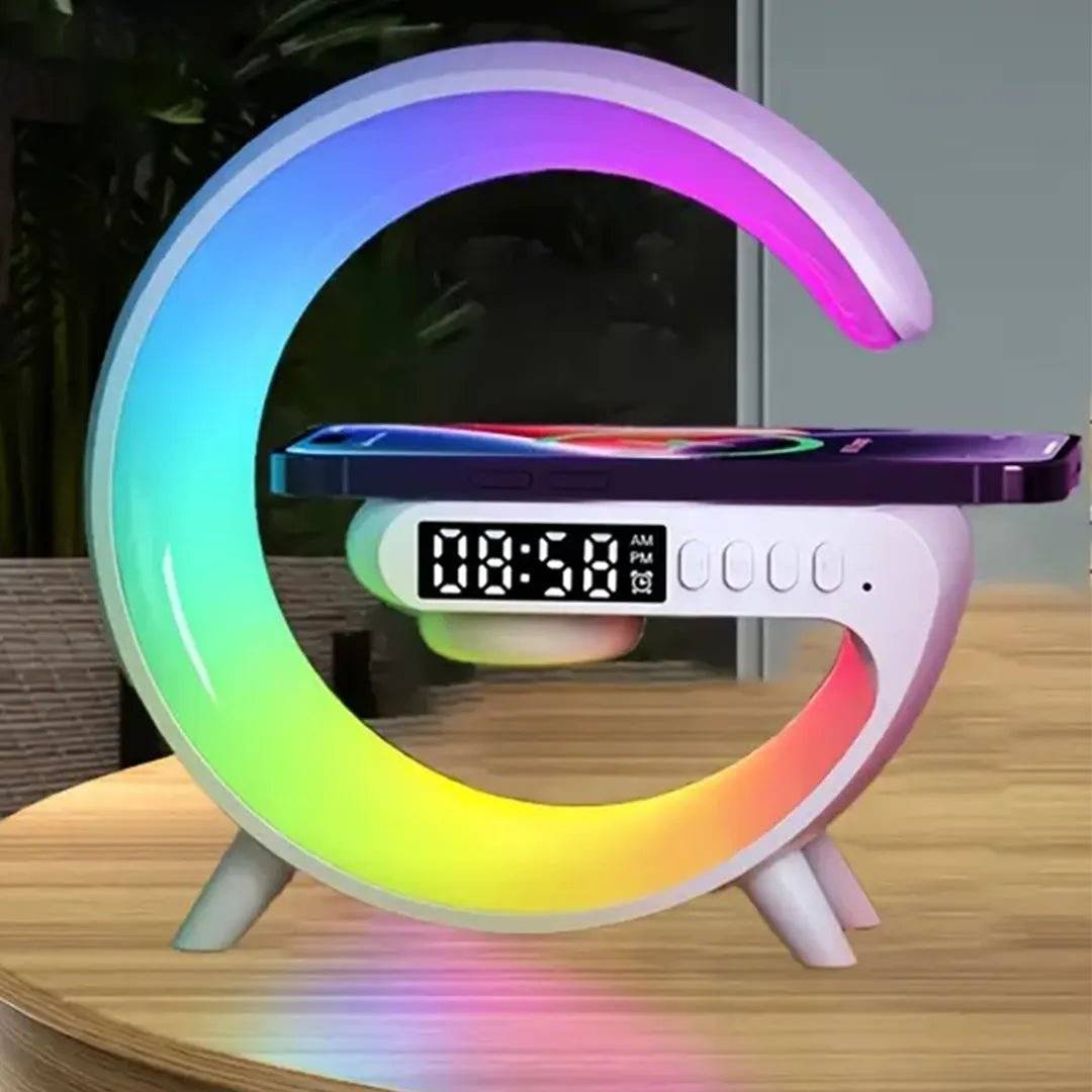 مكبر صوت بلوثوث 7في 1 مع شاحن لاسلكي ومنبه ومصباح G63